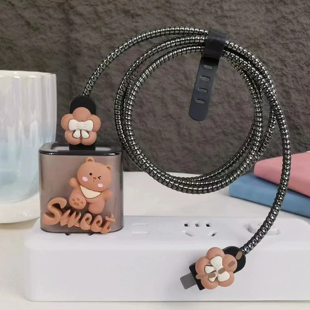 Sweet Bear iPhone Charger Cover Cable Protectors P18